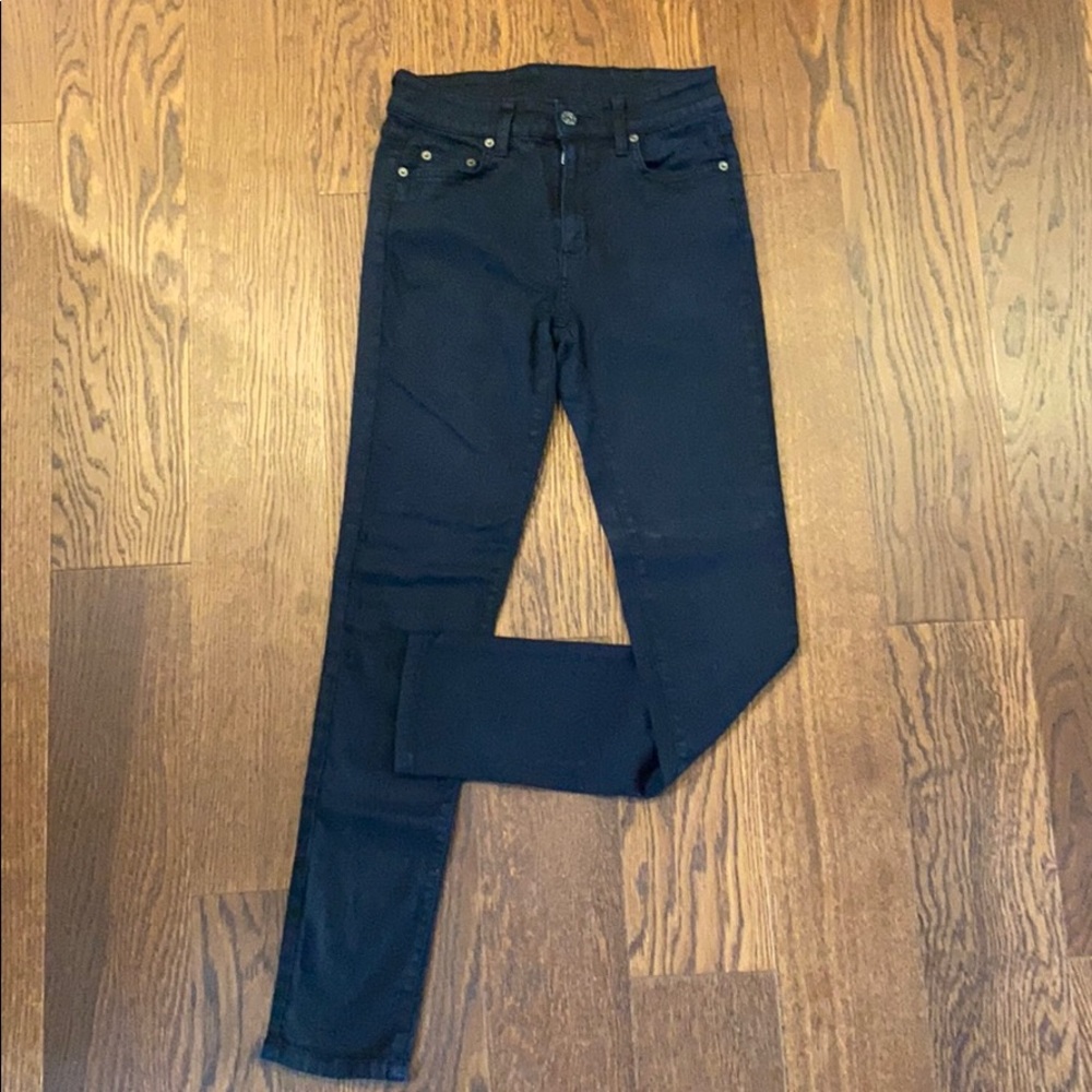 Designer black skinny jeans